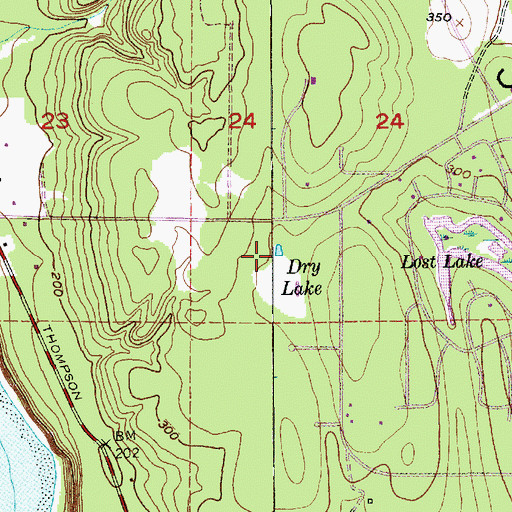 Topographic Map of Dry Lake, WA