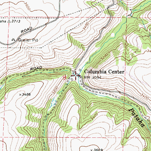 Topographic Map of Dry Pataha Creek, WA