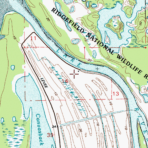 Topographic Map of Duck Club, WA