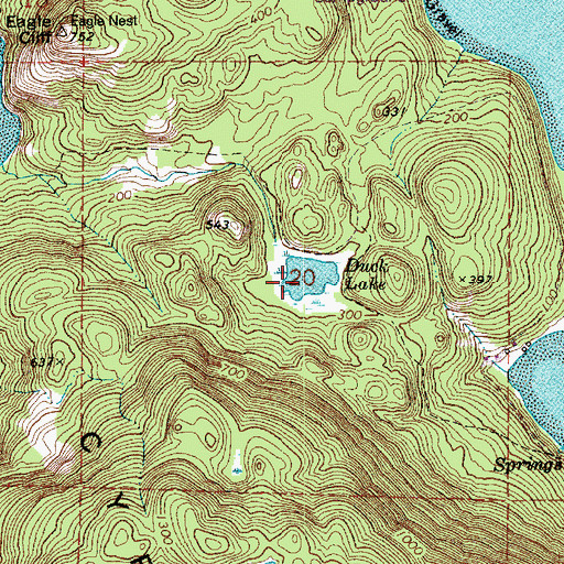 Topographic Map of Duck Lake, WA