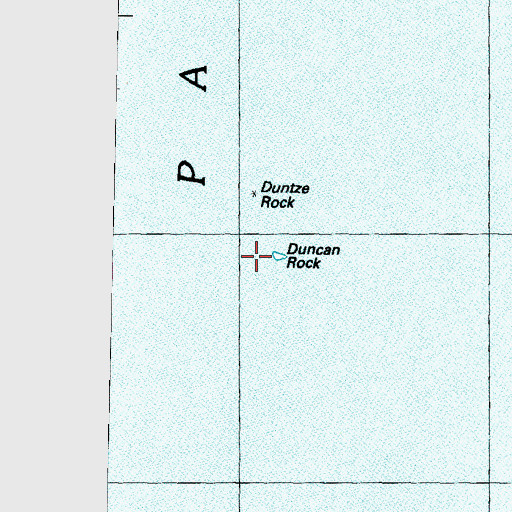 Topographic Map of Duncan Rock, WA