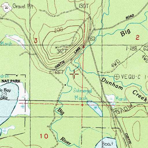 Topographic Map of Dunham Creek, WA