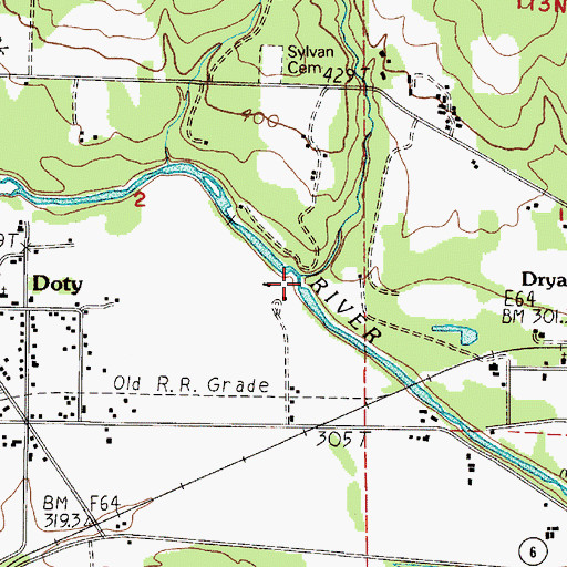 Topographic Map of Dunn Creek, WA