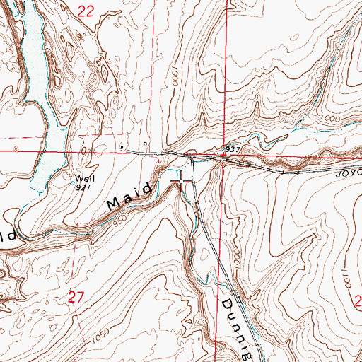 Topographic Map of Dunnigan Coulee, WA