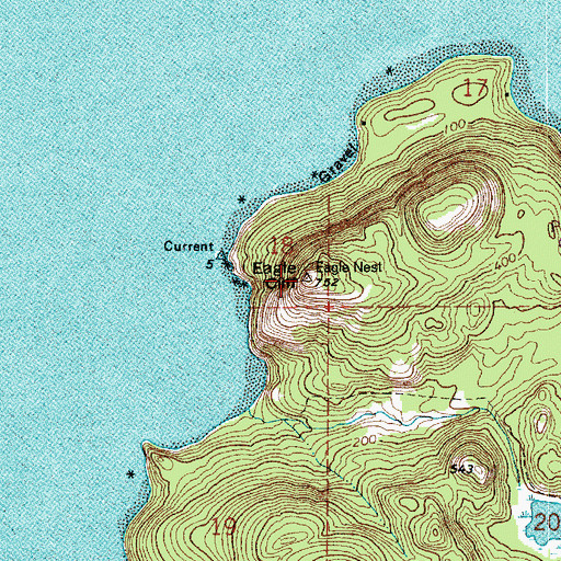 Topographic Map of Eagle Cliff, WA