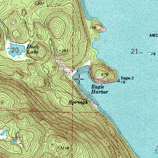 Topographic Map of Eagle Harbor, WA