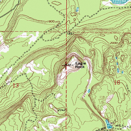 Topographic Map of Eagle Rock, WA