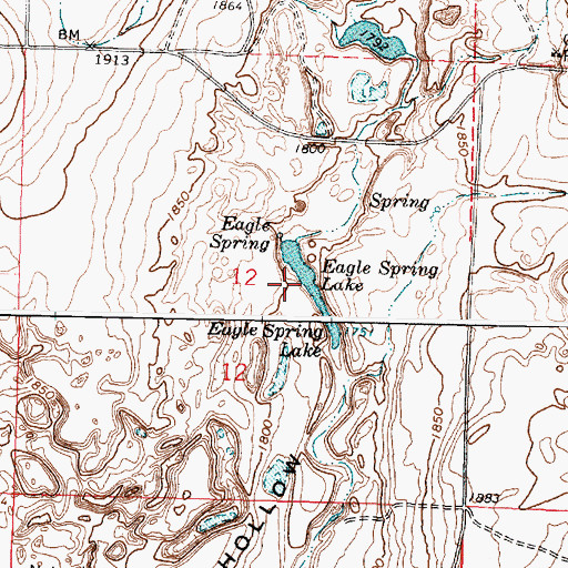 Topographic Map of Eagle Spring Lake, WA