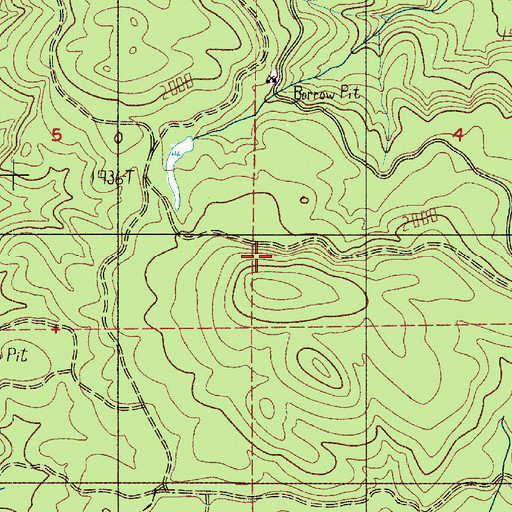 Topographic Map of East and West Truck Trail, WA