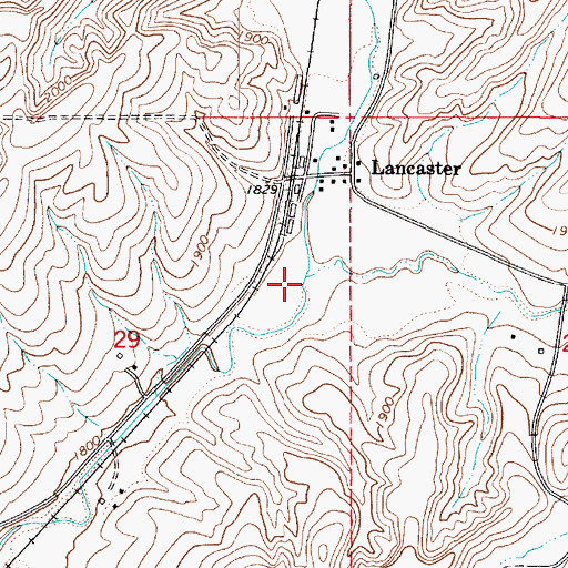 Topographic Map of East Fork Downing Creek, WA