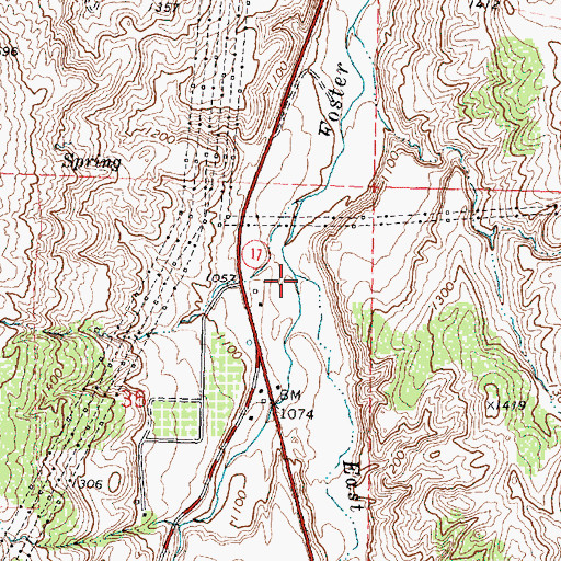 Topographic Map of East Foster Creek, WA
