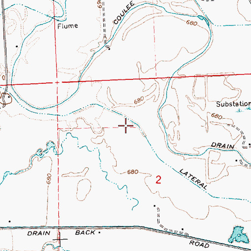 Topographic Map of East Lateral, WA