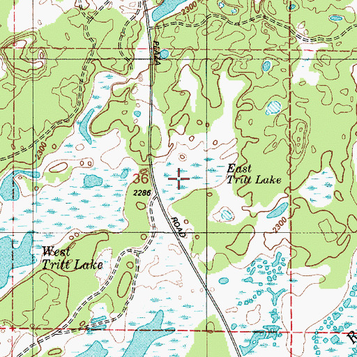 Topographic Map of East Tritt Lake, WA