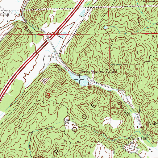 Topographic Map of Prestwood Lake, AL