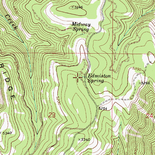 Topographic Map of Edmiston Spring, WA
