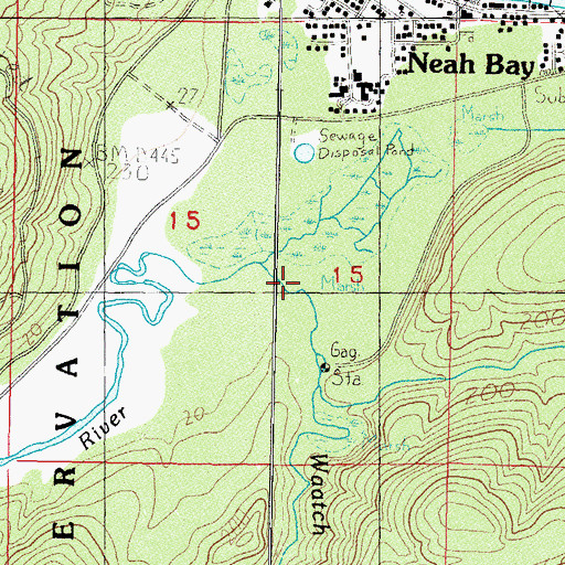 Topographic Map of Educket Creek, WA