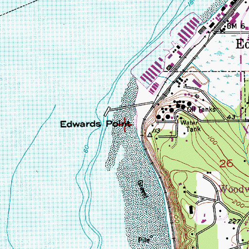 Topographic Map of Edwards Point, WA