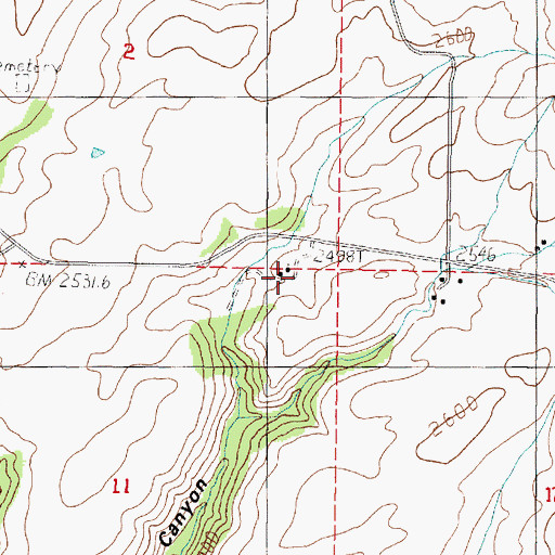 Topographic Map of Egypt Church, WA