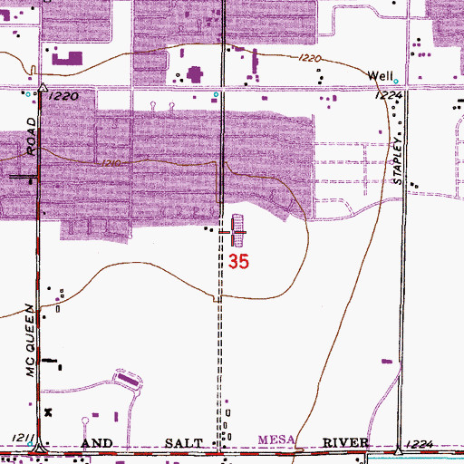 Topographic Map of Sherwood Park, AZ
