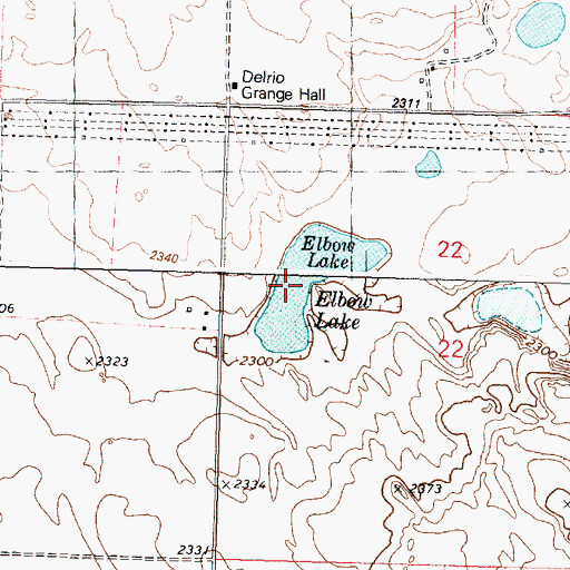 Topographic Map of Elbow Lake, WA