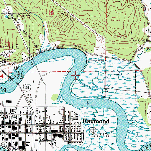 Topographic Map of Elk Creek, WA