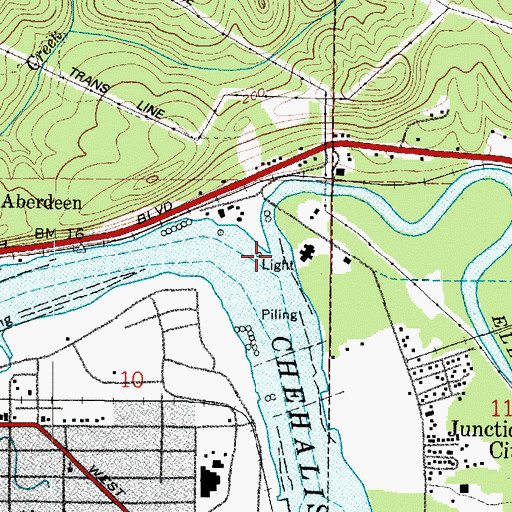 Topographic Map of Elliott Slough, WA