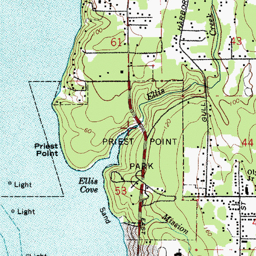 Topographic Map of Ellis Creek, WA