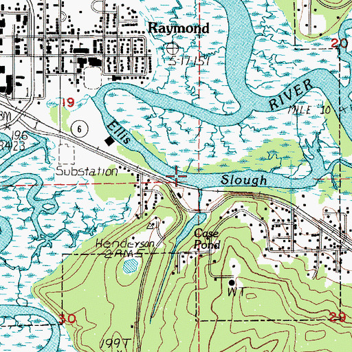 Topographic Map of Ellis Slough, WA