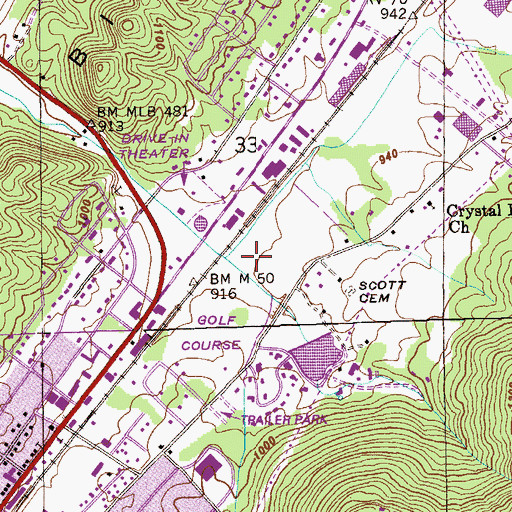 Topographic Map of Railroad Valley, AL