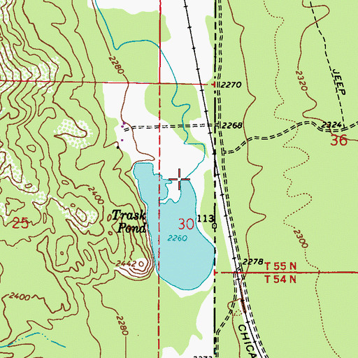 Topographic Map of Elmer Creek, WA