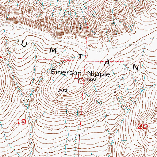 Topographic Map of Emerson Nipple, WA