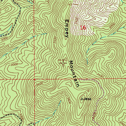 Topographic Map of Empey Mountain, WA