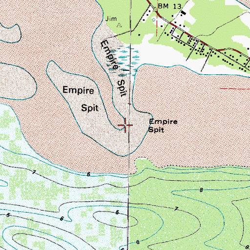 Topographic Map of Empire Spit, WA