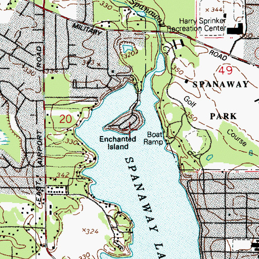 Topographic Map of Enchanted Island, WA
