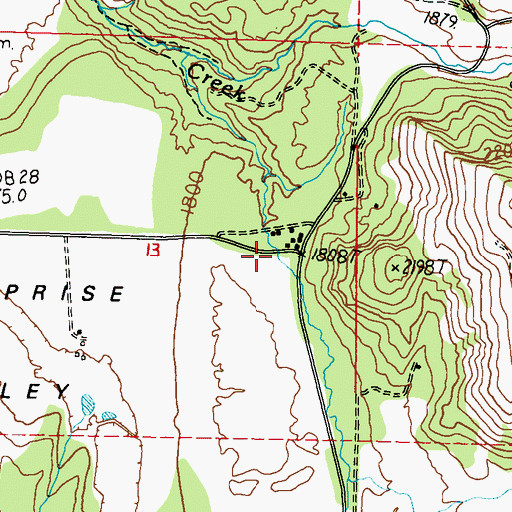 Topographic Map of Enterprise Church, WA