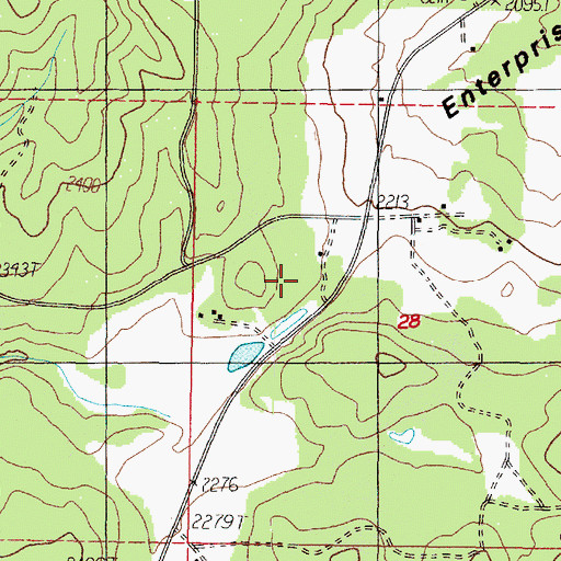 Topographic Map of Enterprise School, WA