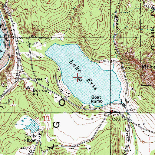 Topographic Map of Lake Erie, WA
