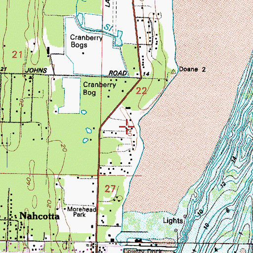 Topographic Map of Espy Slough, WA