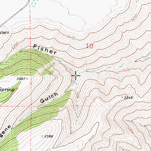 Topographic Map of Eugene Gulch, WA