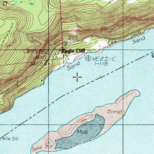Topographic Map of Eureka Channel, WA