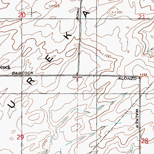 Topographic Map of Eureka Flat, WA