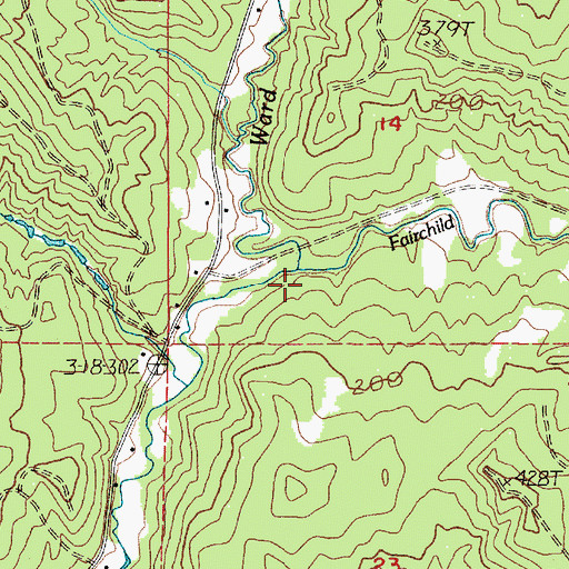 Topographic Map of Fairchild Creek, WA