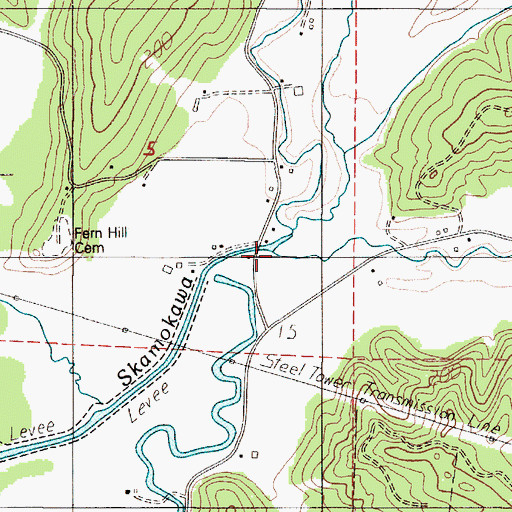 Topographic Map of Falk Creek, WA