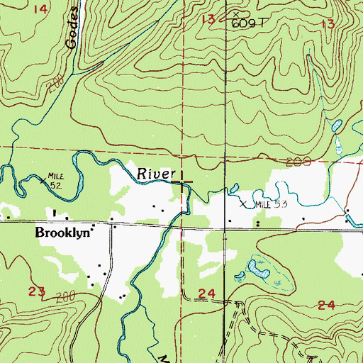 Topographic Map of Fall River, WA
