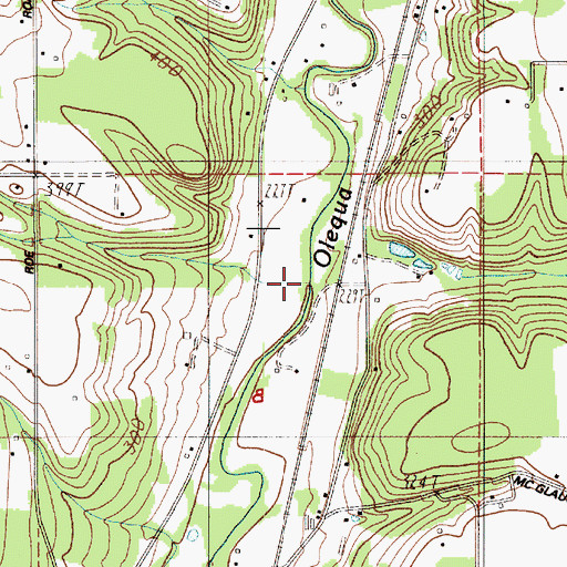 Topographic Map of Ferrier Creek, WA