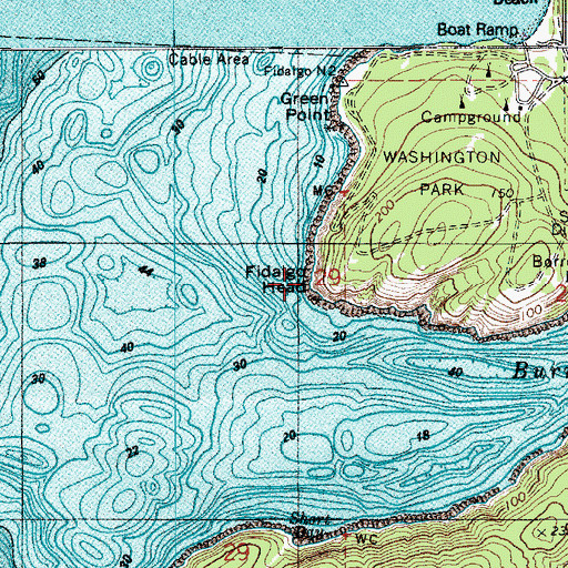 Topographic Map of Fidalgo Head, WA