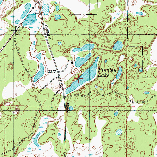 Topographic Map of Findley Lake, WA