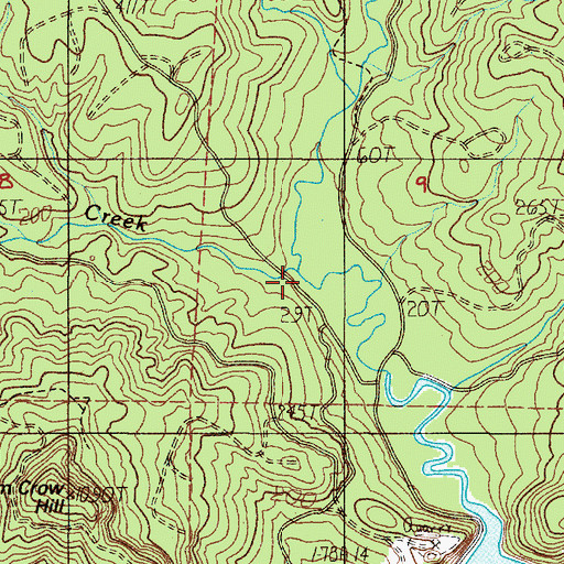 Topographic Map of Fink Creek, WA