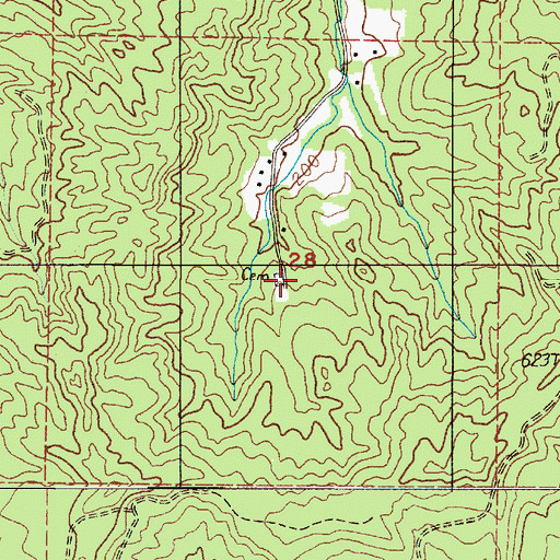 Topographic Map of Finnish Cemetery, WA