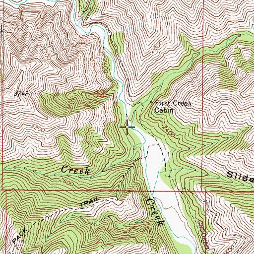 Topographic Map of First Creek, WA